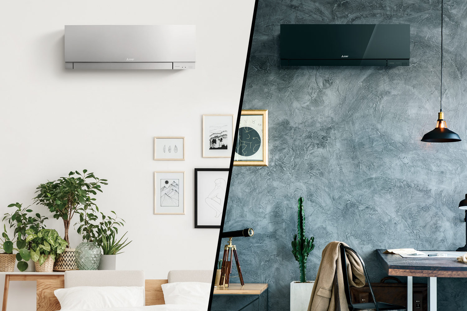 Grå og svart Zen innedel på vegg. Duobilde. Foto.