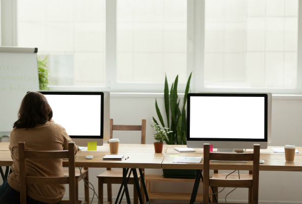 Kontorlandskap. Foto.