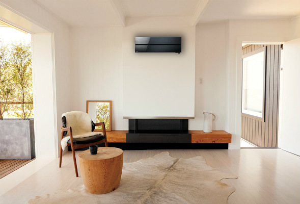 Bilde av svart kaiteki i stue. Foto.