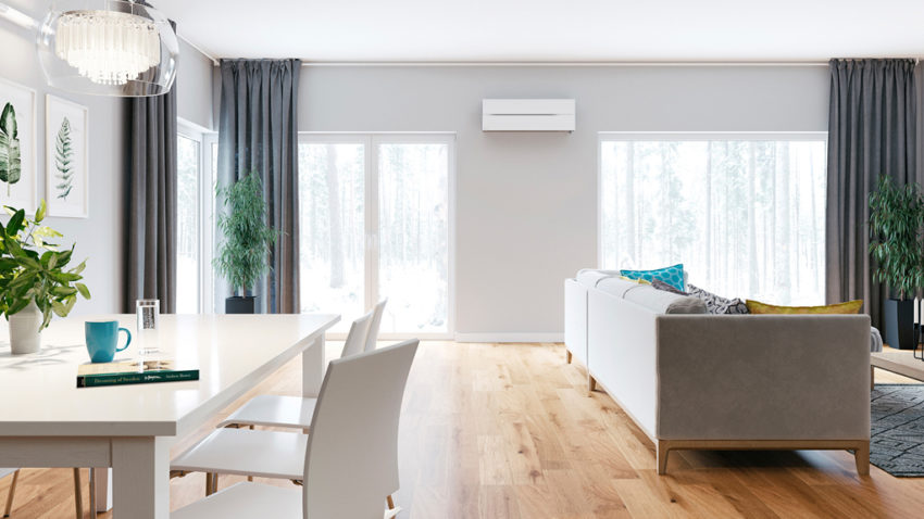 Perlehvit Kaiteki i stue. Foto.